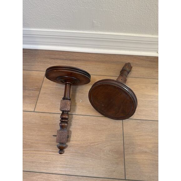 Pair Architectural Salvage Wood Corbels Spindle Turned Victorian Pieces Shelf - Picture 4 of 14